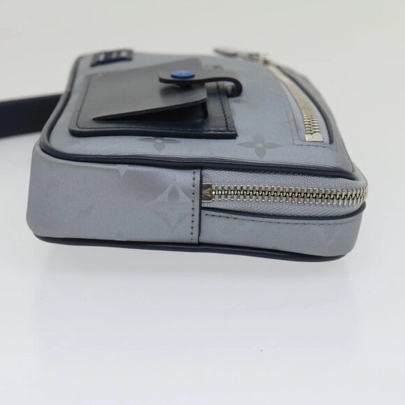 LOUIS VUITTON Monogram satellite alpha Clutch Bag Silver M44171 LV Auth 29977A - Picture 6 of 16